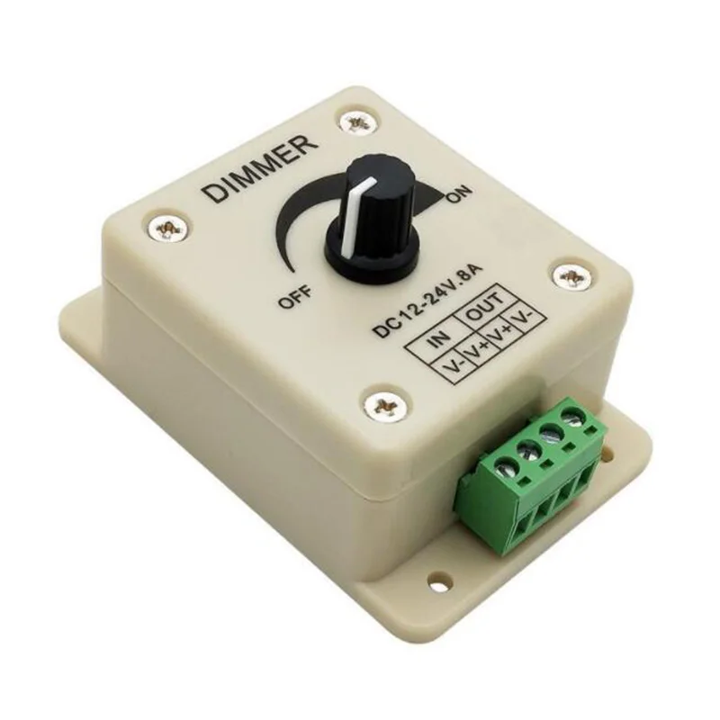 

LED Dimmer Switch 12-24V 8A Adjustable Bright Lamp Strip Driver Single Color Light Power Supply Controller DC 12V LED Light M