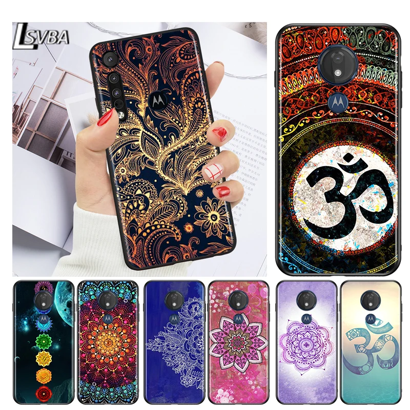 Мандала чакра Йога для Motorola G9 G8 G E7 E6 One Play Marco Hyper Fusion Stylus Power Edge Plus черный чехол