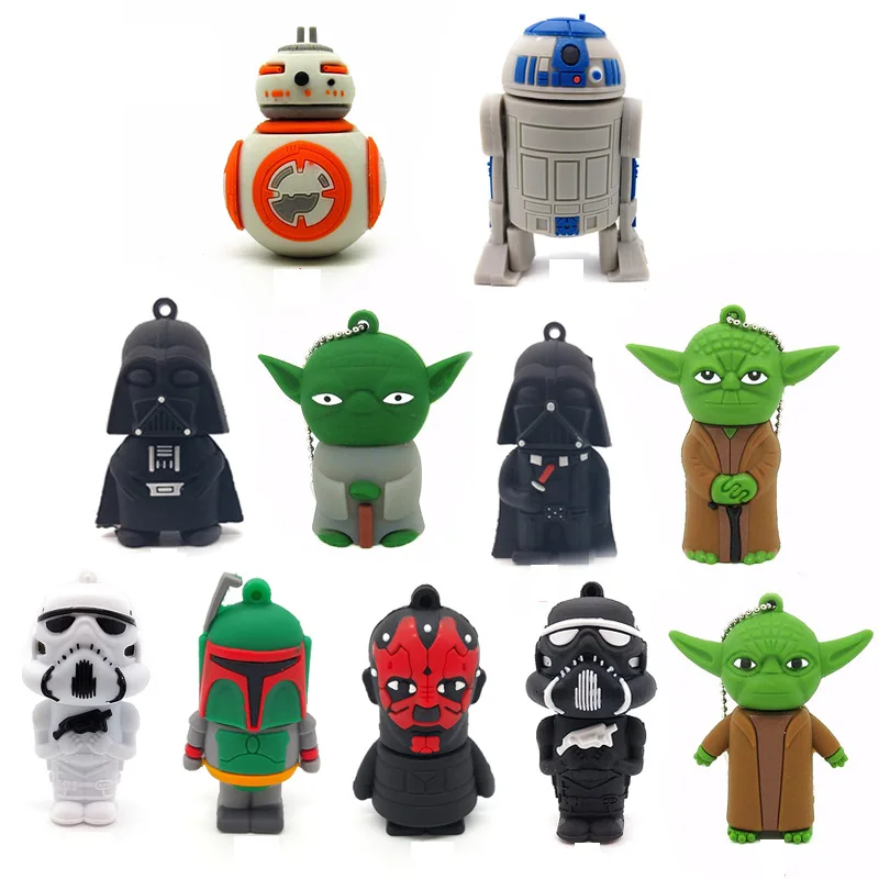 С героями мультфильмов флэш-накопитель 128 ГБ Звездные войны йода Дарт Вейдер USB