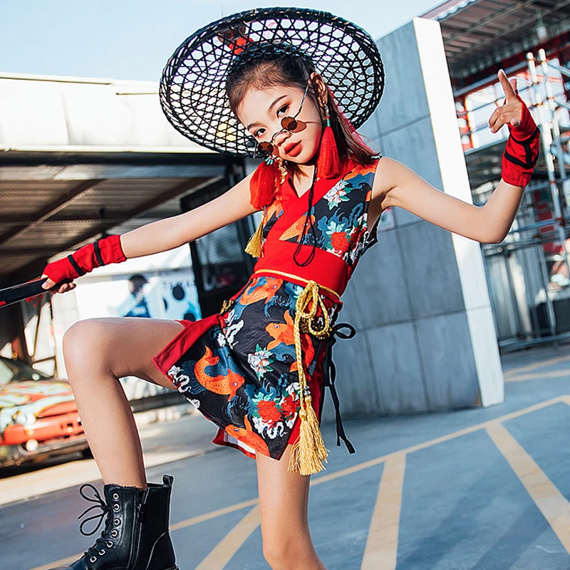 

Женские джазовые танцевальные костюмы в китайском стиле, Подиумные шоу, модная одежда, костюм для современных уличных танцев в стиле хип-хо...