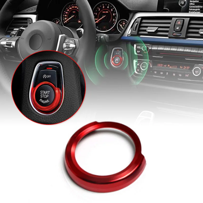 Красная крышка кнопки отделочное кольцо ручка без ключа для автомобиля BMW 1 2 3 |