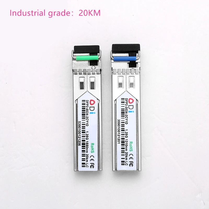 LC SFP волоконно-оптический модуль промышленного класса зеленый лазер-40 ~ + 80