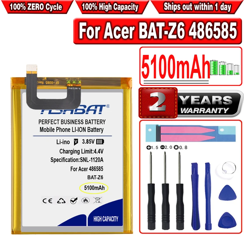

HSABAT 5100mAh BAT-Z6 Battery for Acer BAT-Z6 486585