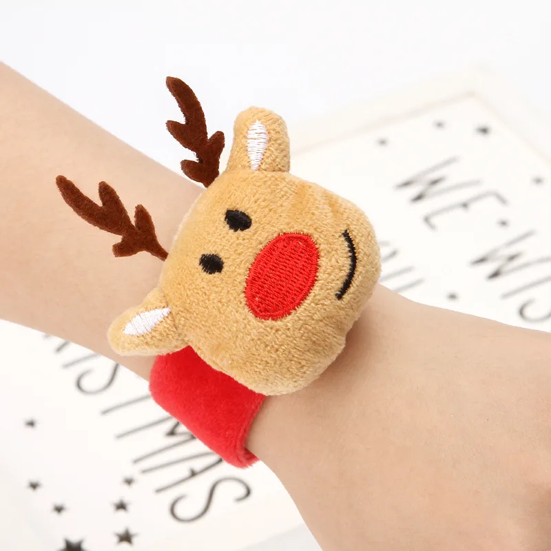 

Christmas Slap Bracelets For Party Favors Xmas Slap Bands Santa Claus Snowman Reindeer Bear Christmas Decorations Children Gift