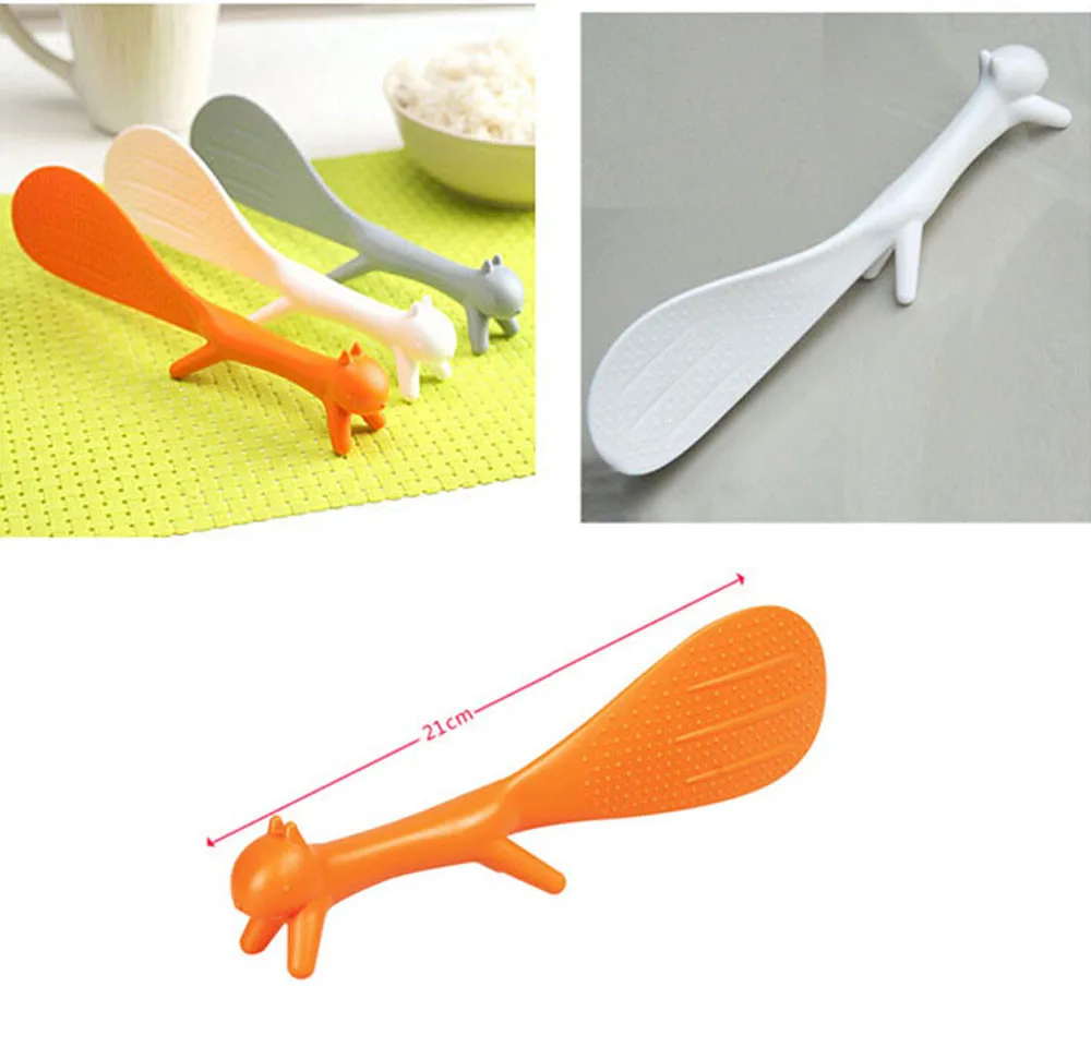 

Creative Lovely Kitchen Supplie Squirrel Shaped Non Stick Rice Paddle spoon