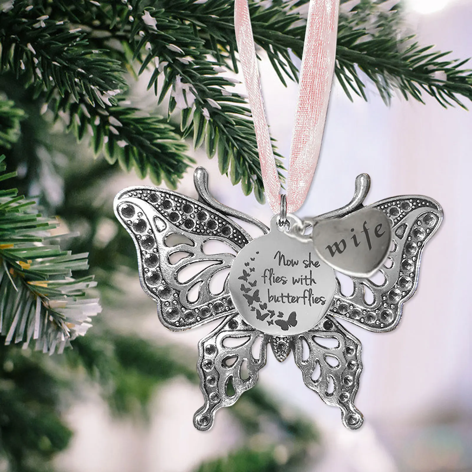 Подвесные Украшения для новогодней елки Xmass украшения с бабочками | Дом и сад