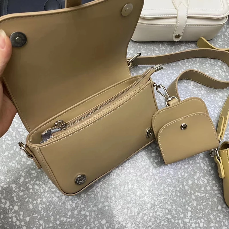 

2021 Fashion Women's Bag Solid Color PU Leather Ladies Shoulder Bag Female Crossbody Bag Women Mini Bag 2 Sets Purse Whole Sale