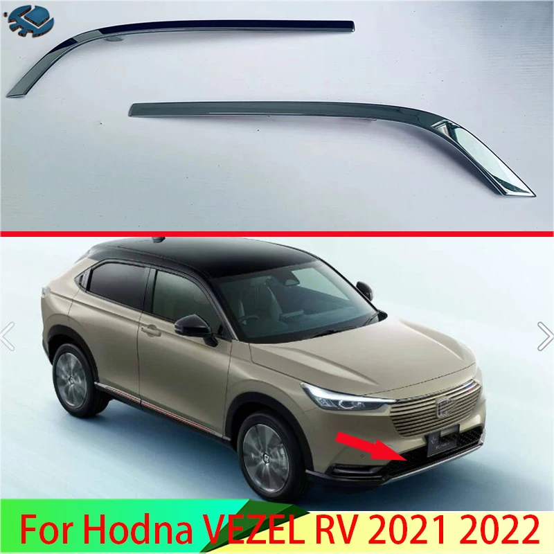 

For Hodna VEZEL HR-V 2021 2022 ABS Chrome Front Grille Accent Cover Lower Mesh Trim Molding Styling Bezel Garnish