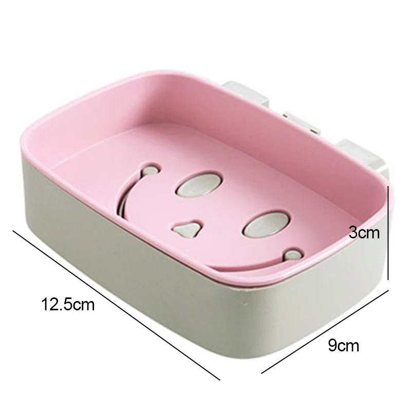 Креативная Коробка для мыла со смайликом перфорированный держатель в ванную