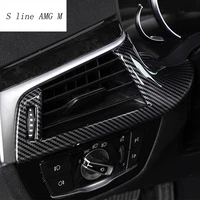 car styling ac front air outlet trim decoration stickers covers for bmw 5 series g30 g38 carbon fiber interior auto accessories
