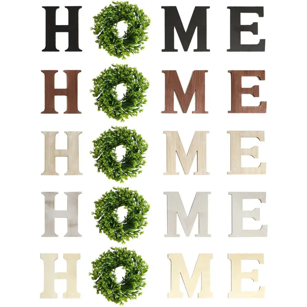 

Wooden Letters"Home" for Crafts, DIY Unfinished Blank Wooden Alphabet Letters for Home Sign and Wall Decoration