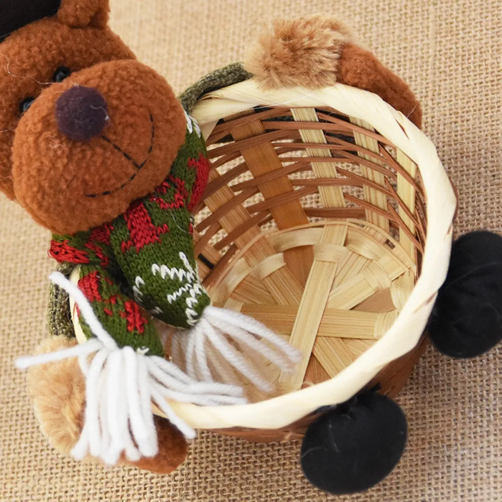 Рождественские конфеты корзина для хранения украшения Санта Клаус подарок