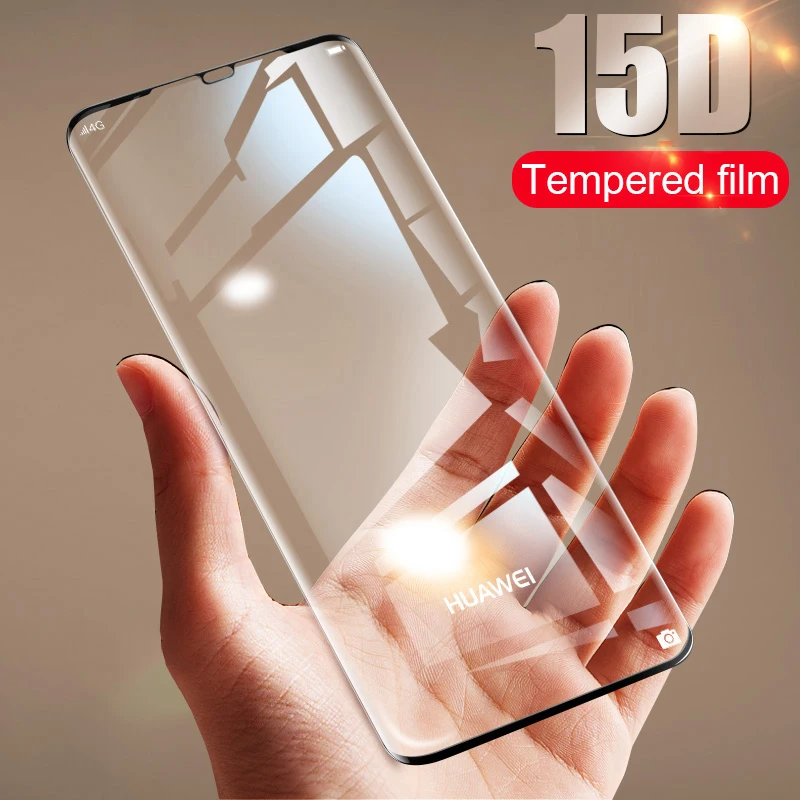 Закаленное стекло 15D для Huawei P30 P20 P10 Lite защитная пленка экрана Honor 9 lite 10 Pro защитное