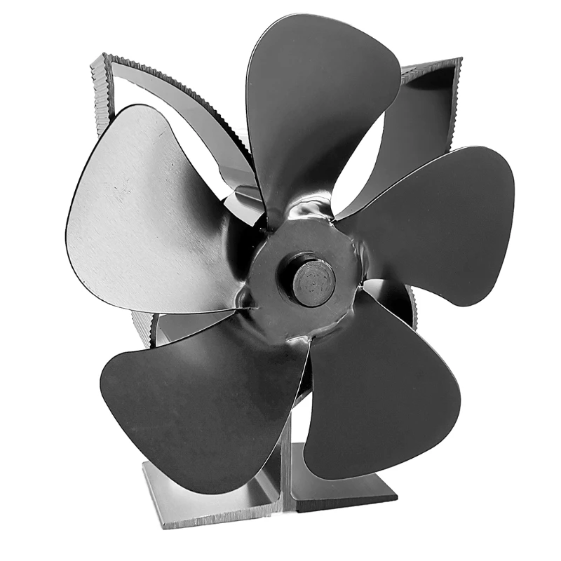 

5 Blades Heat Powered Stove Fan for Wood Log Burner Heater Fireplace Fuel Saving N84C