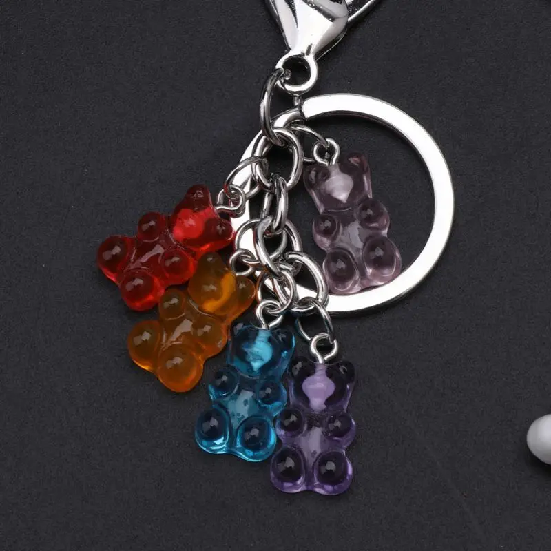 Gummy медведь брелок с плоской задней стороной подвеска из смолы очаровательные
