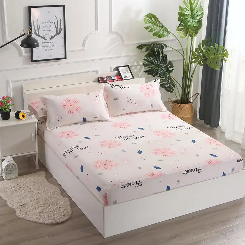 Чехол на матрас с тропическими растениями дышащий защитный чехол кровать для