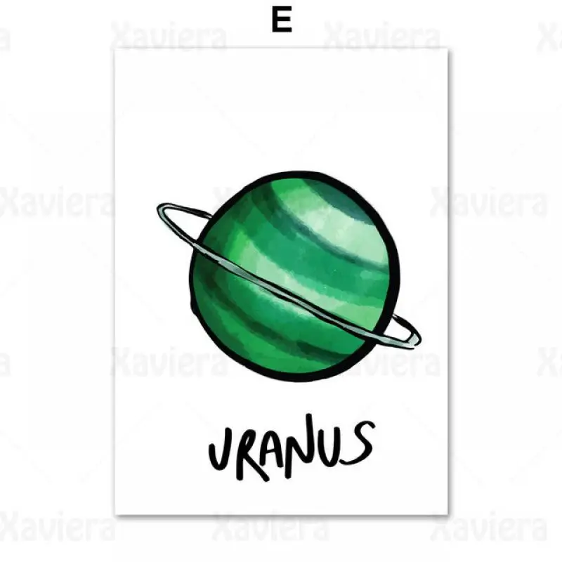

Decor Painting Comics Planet Earth Venus Sun Mercury Jupiter Neptune Mars Wall Picture Canvas Art Painting Poster Nursery Baby