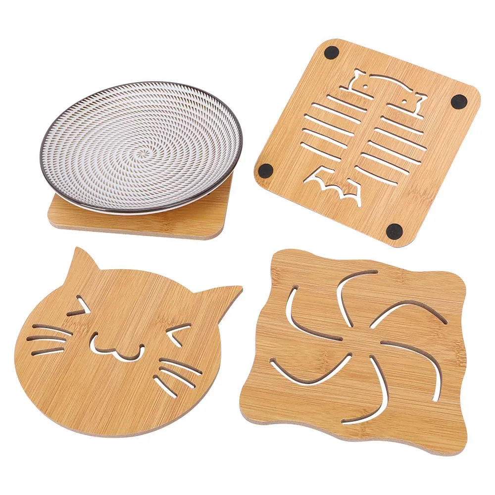 Изоляционный деревянный кухонный коврик нескользящий изоляционный