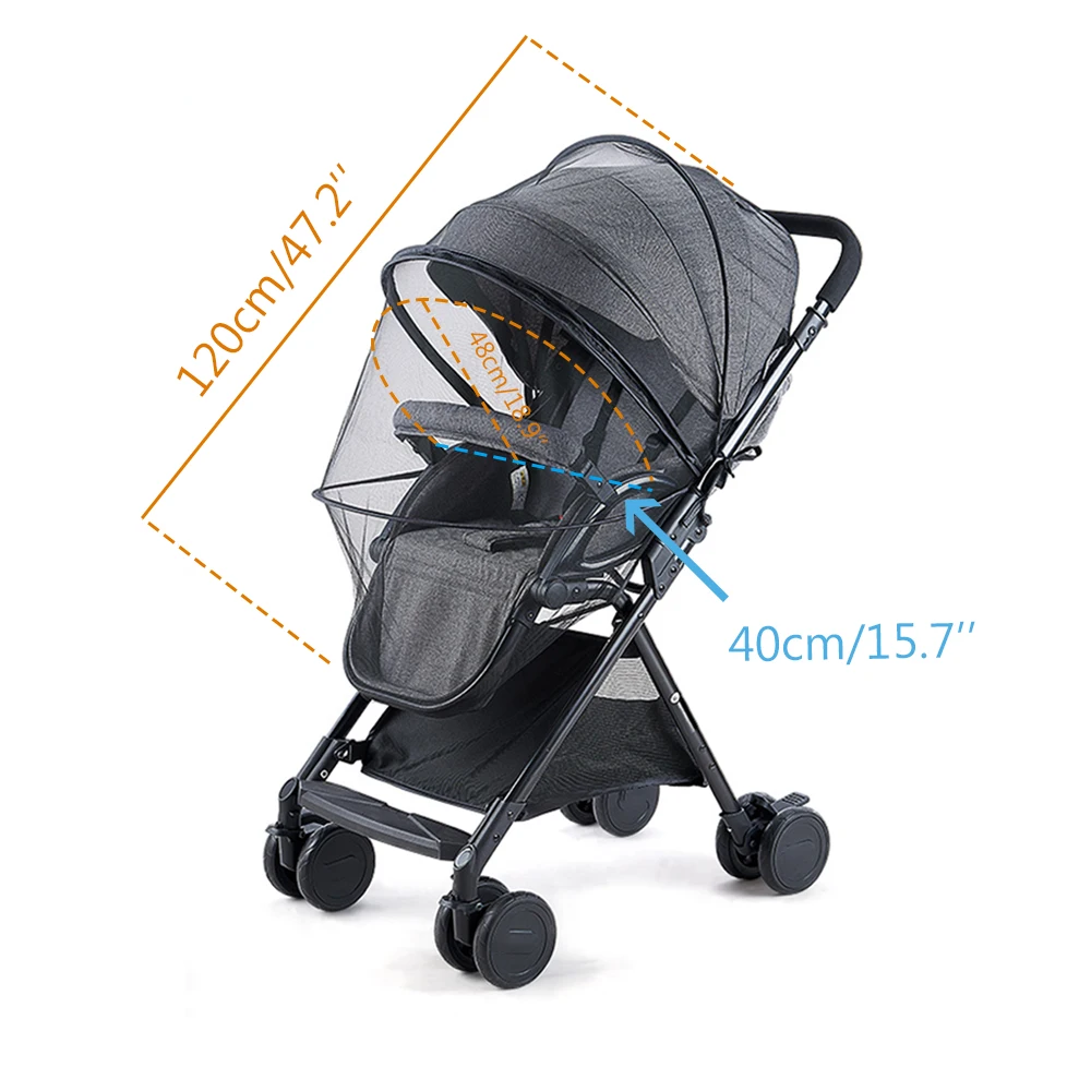 Универсальный Багги москитные Детские защитная сетка для коляски с 3D Поддержка и