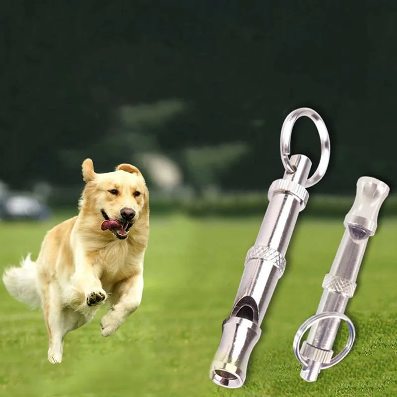 

Sound Adjustable Deterrent Whistle Bark Control Dogs Training Tool Dog Whistle Silver Stainless Steel Pet Supplies