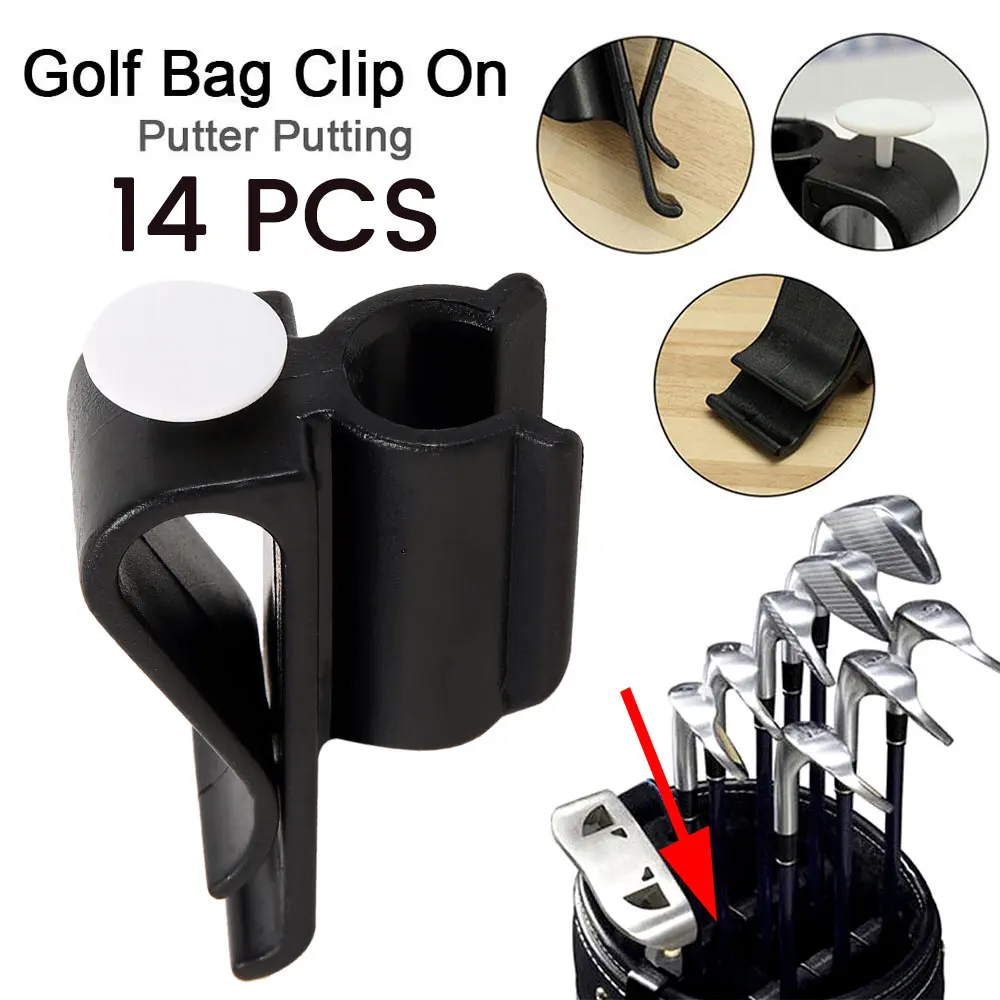

Premium 14pcs Sports Golf Bag Clip on Putter Clamp Holder Putting Organizer Club Golf Club Grips Golf Equipment