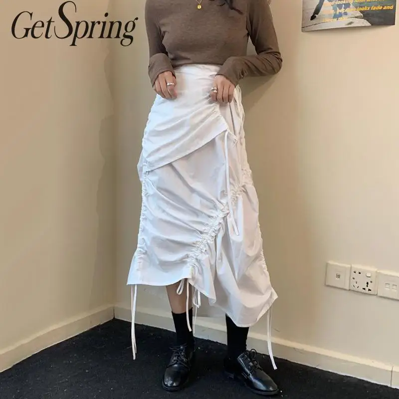 Женская Асимметричная юбка Getspring асимметричная хлопковая длинная с высокой