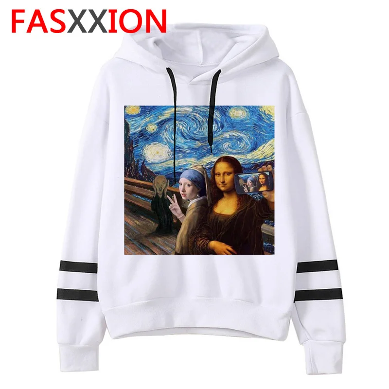 Mona lisa худи негабаритных женщин Корейский kawaii harajuku Толстовка 90s Женский Повседневный зимний Ullzang капюшон мультфильм Забавный - Цвет: 2532
