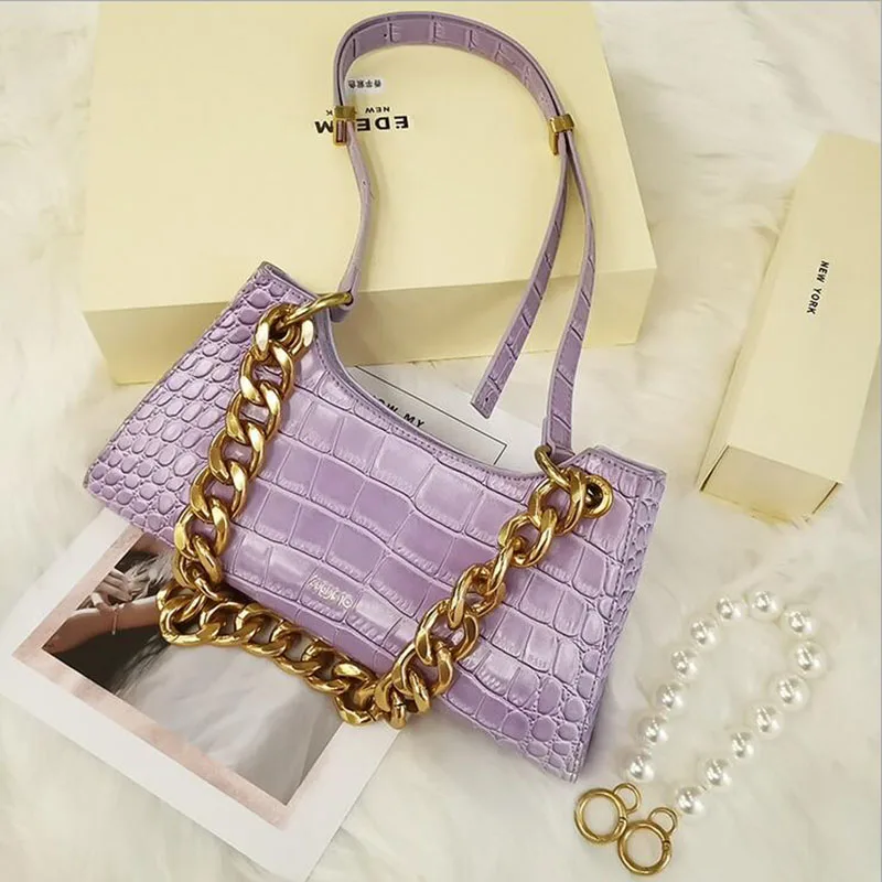 2020 Новая модная сумка для подмышек Сумка лягушка женская на цепочке через плечо