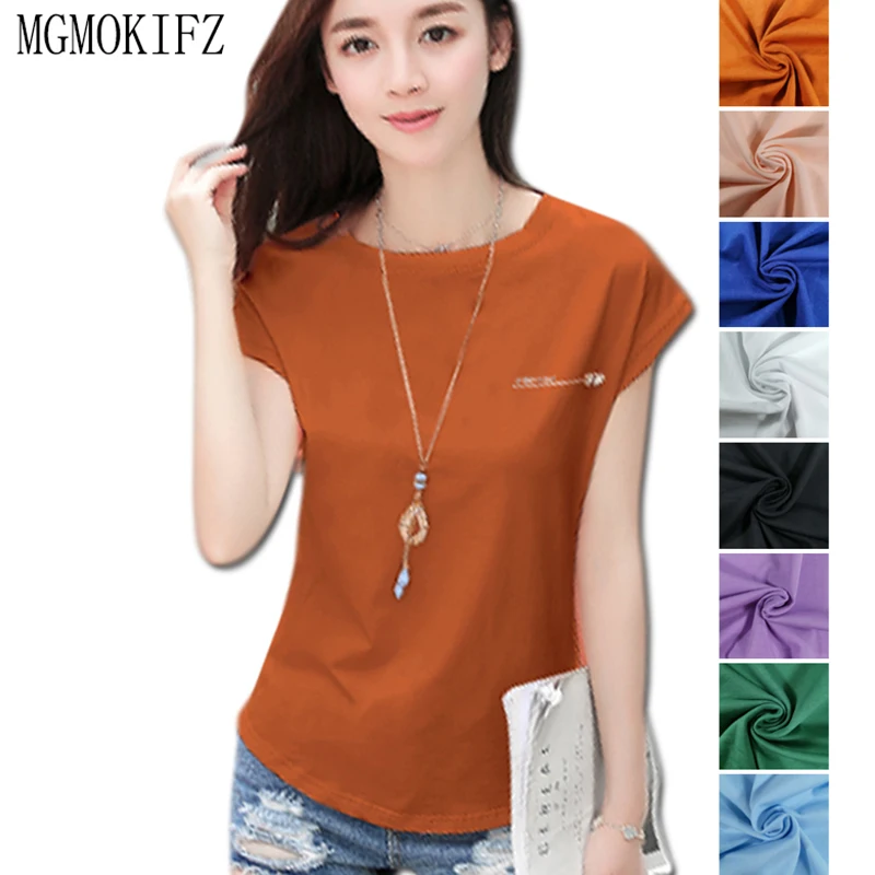 Женская блузка с коротким рукавом однотонная розовая большие размеры летняя одежда 2019| |