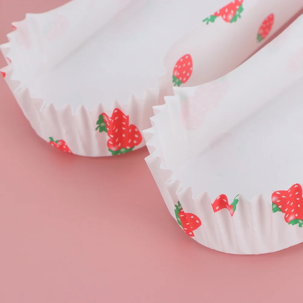 

200PCS Mini Boat Shape Cake Paper Cups Grease Proofing Cake Paper Tray Heat-resistant Papercup Cake Mold Creative Baking Cake