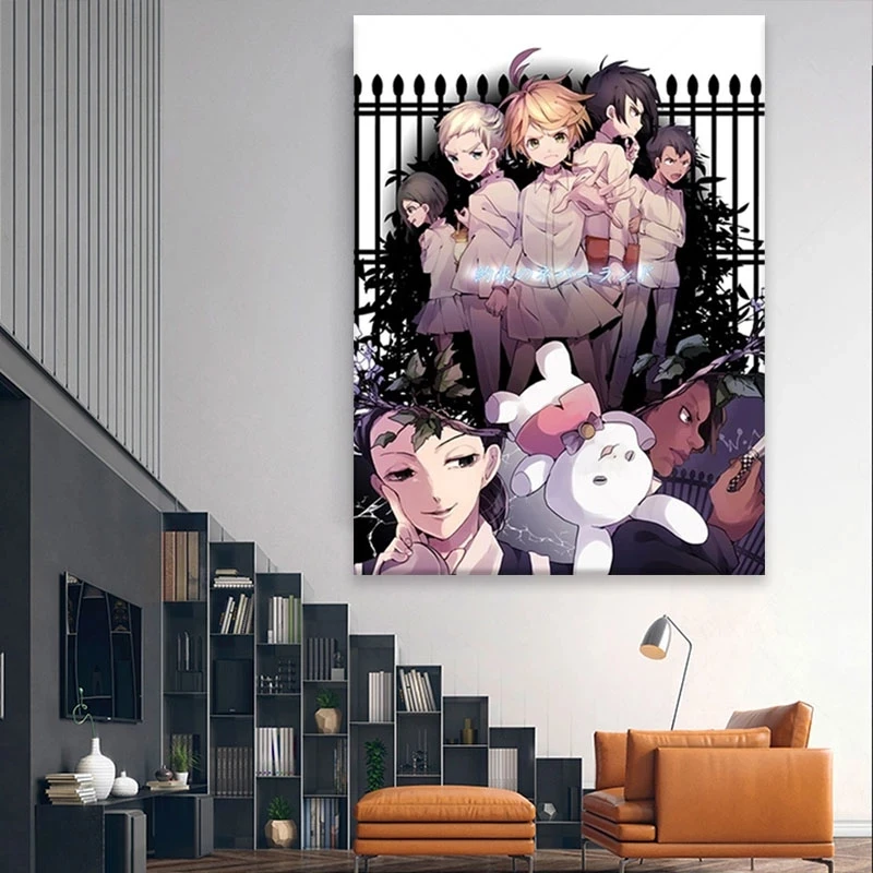 Настенный плакат Yakusoku No Neverland Норман Эмма Рей аниме обещанный Невер настенный