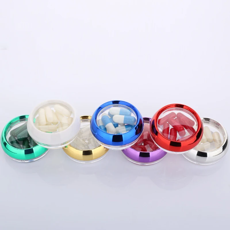 

Mini 10g Facial Whitening Cream Acrylic Jars Colorful Tablet Whey Protein Vitamin C Capsule Storage Box 10pcs