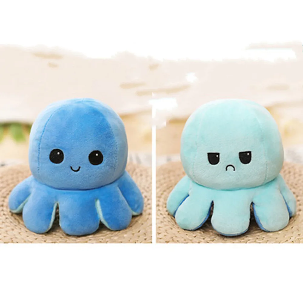 

New Cute adult children double sided cotton lovely doll decompression toy cartoon octopus plush toy prop party