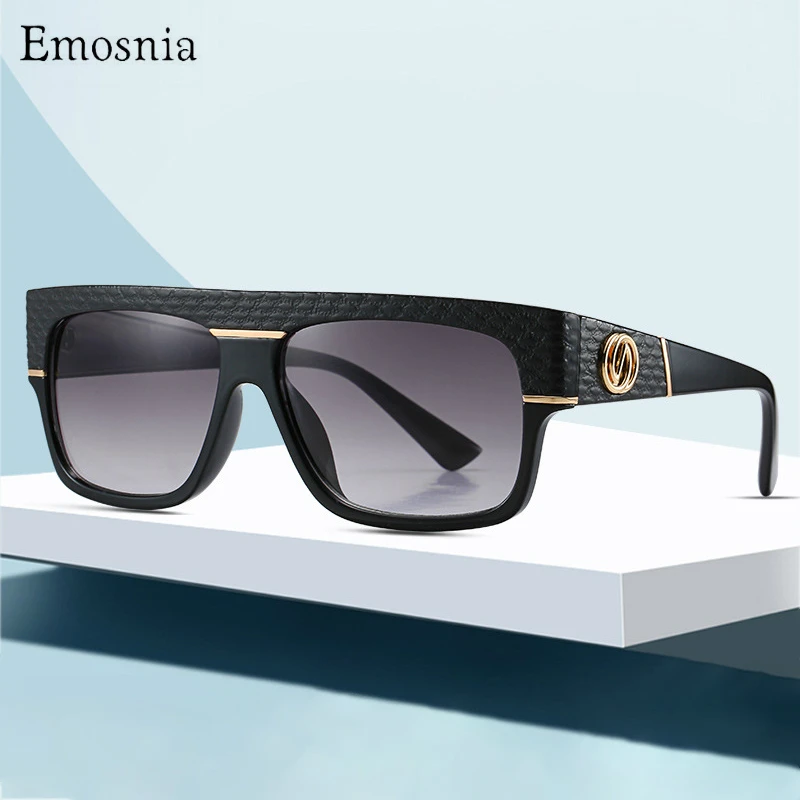 Классические квадратные солнцезащитные очки с плоским верхом мужские и женские