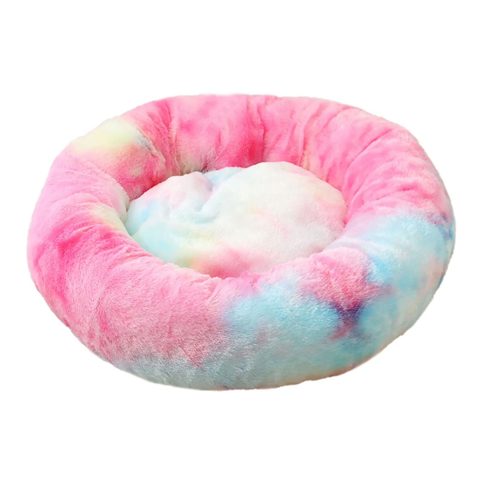 

Donut Dog Bed Warm Soft Plush Pet Cushion For Samll Large Dog House Cat Calming Bed Washable Pet Sofa Mat Cat Sleeping Bag