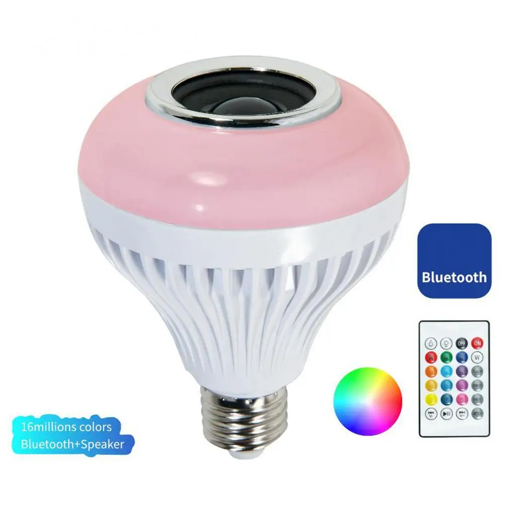 5-7 Вт Беспроводная Bluetooth Колонка лампа LED RGB Музыка проигрыватель ламсветильник E27