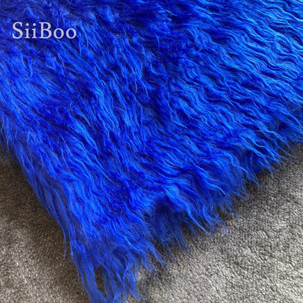 

Siiboo curl faux mongolian fur fabric bright color fancy material for designer garment accessories prop DIY soft quality sp6557