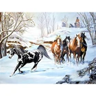 Круглый DIY 5D алмазная вышивка полностью квадратная Sweaty Treasure Horse мозаика Стразы крестиком наперсток изысканный домашний декор