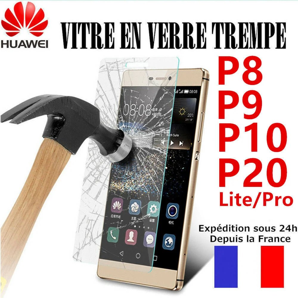 

Vitre protection Film cran Verre Trempe For Huawei P10/20/P30/P40/P9/P8 Lite