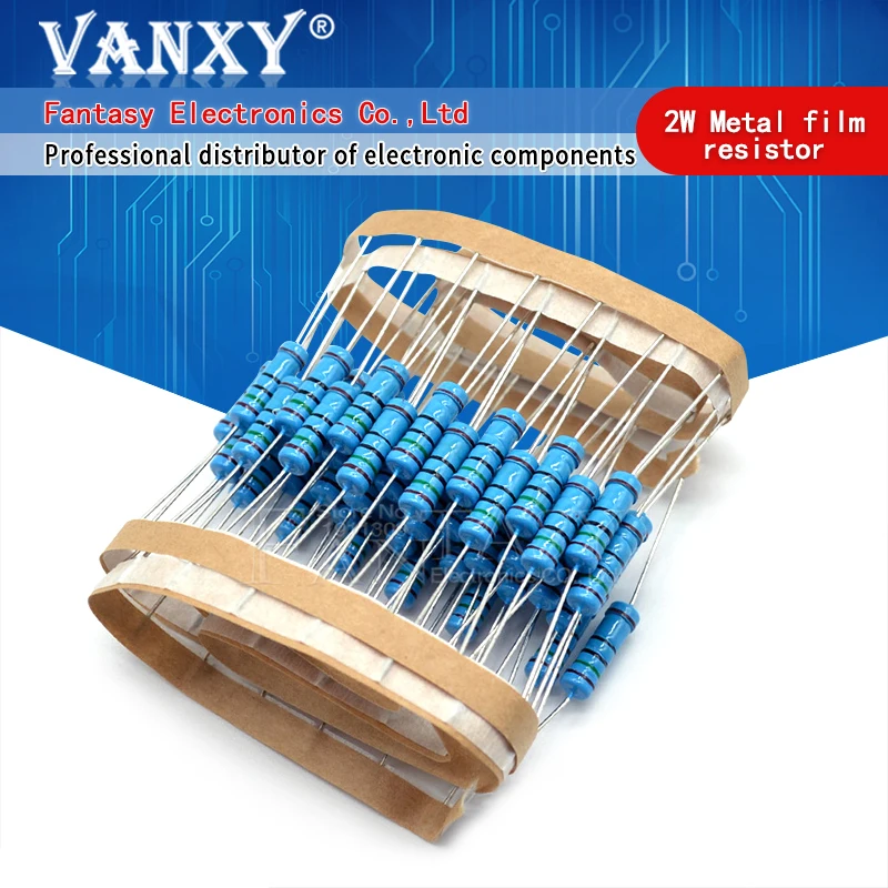 20 шт. 51 Ом 51R 2 Вт металлический пленочный резистор|2w metal film resistors|metal resistorfilm resistors |