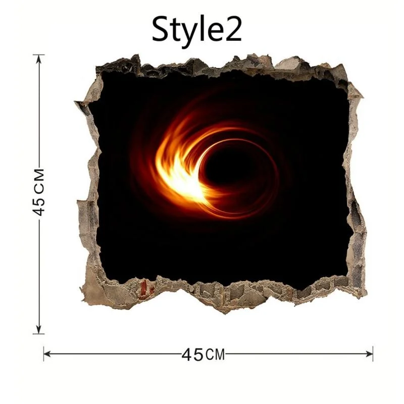 Креативные 3D Звездные настенные наклейки с черными отверстиями обои для