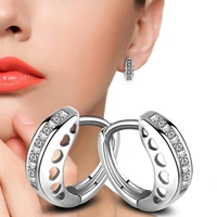 womens fashion luxury hoop earrings crystal shiny aaa zirconia stone stud small huggies charming earring piercing hoops gifts