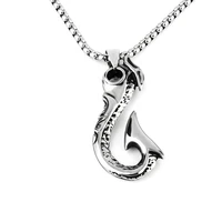 antique fishing hook fishhook pendant chain necklace fisherman jewelry gift necklace fishhook pendant gift for fish jewelry
