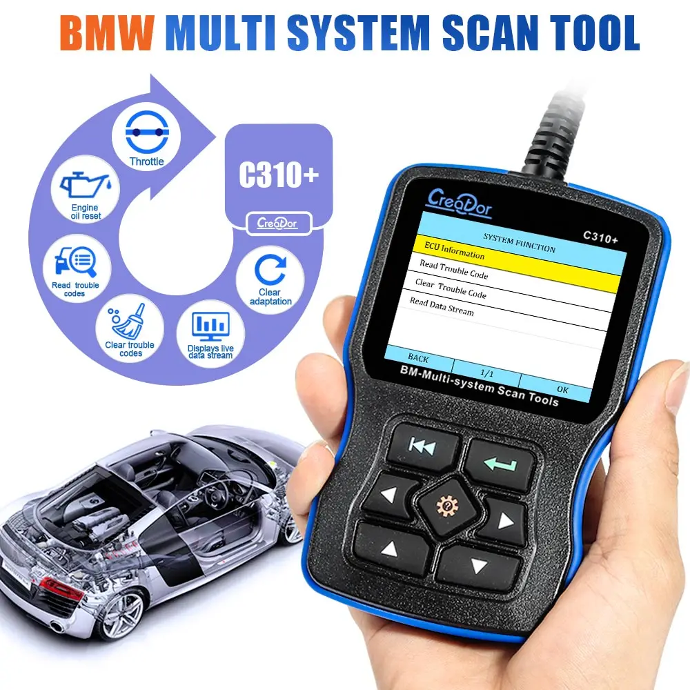 Диагностический сканер OBD2 V4.5 Vesion Creator C310 8-24 В для BMW e46 e90 e60 e39 x5 2000-2013 | Автомобили и