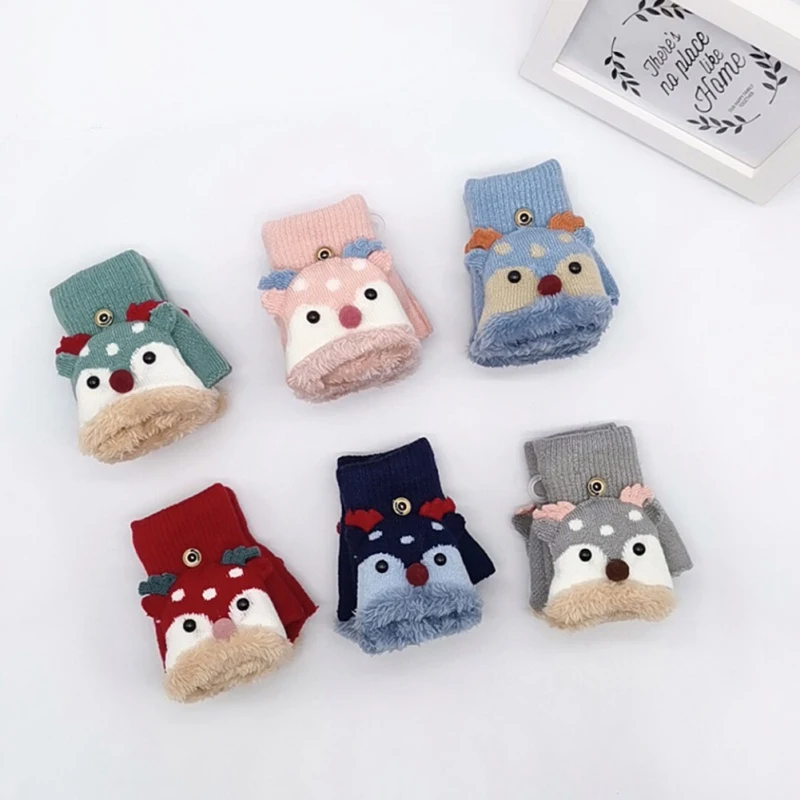 Baby Gloves Winter Knit Wool Newborn Mittens Velvet Thick Children's Kids Keep Finger Warm | Детская одежда и обувь