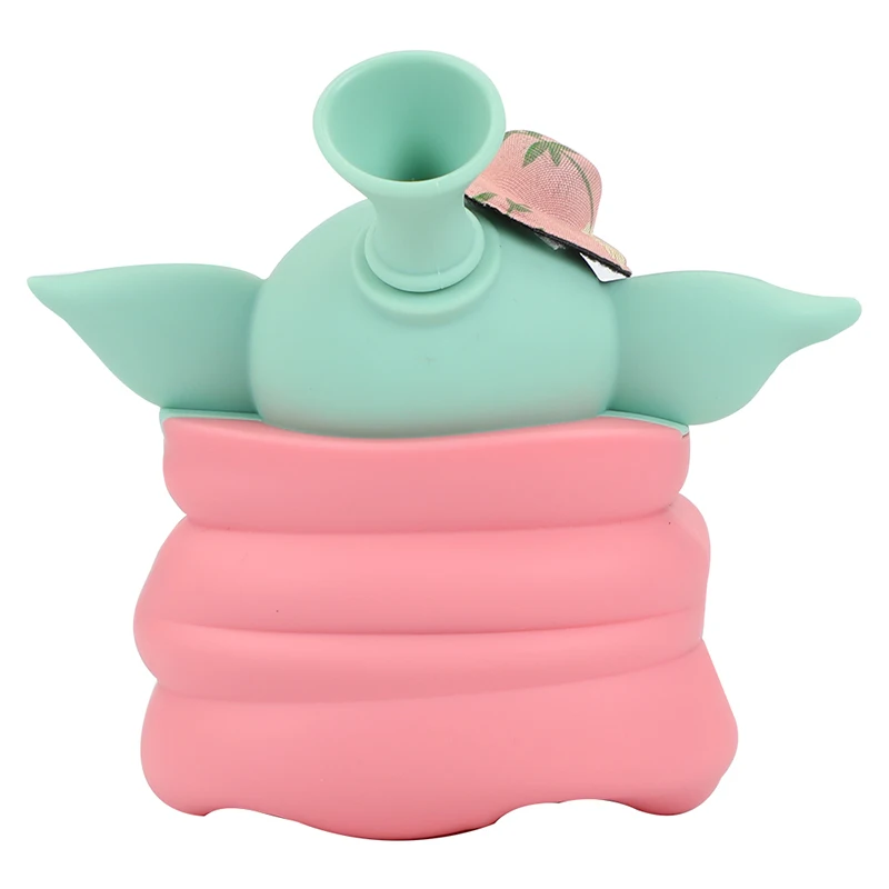 Уникальная трубка для сигарет со стеклянной чашей держатель табака Silicone может