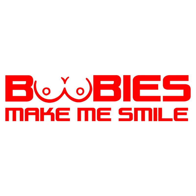 CS-1600#25*6см наклейки на авто Boobies make me smile отражающий водонепроницаемые машину