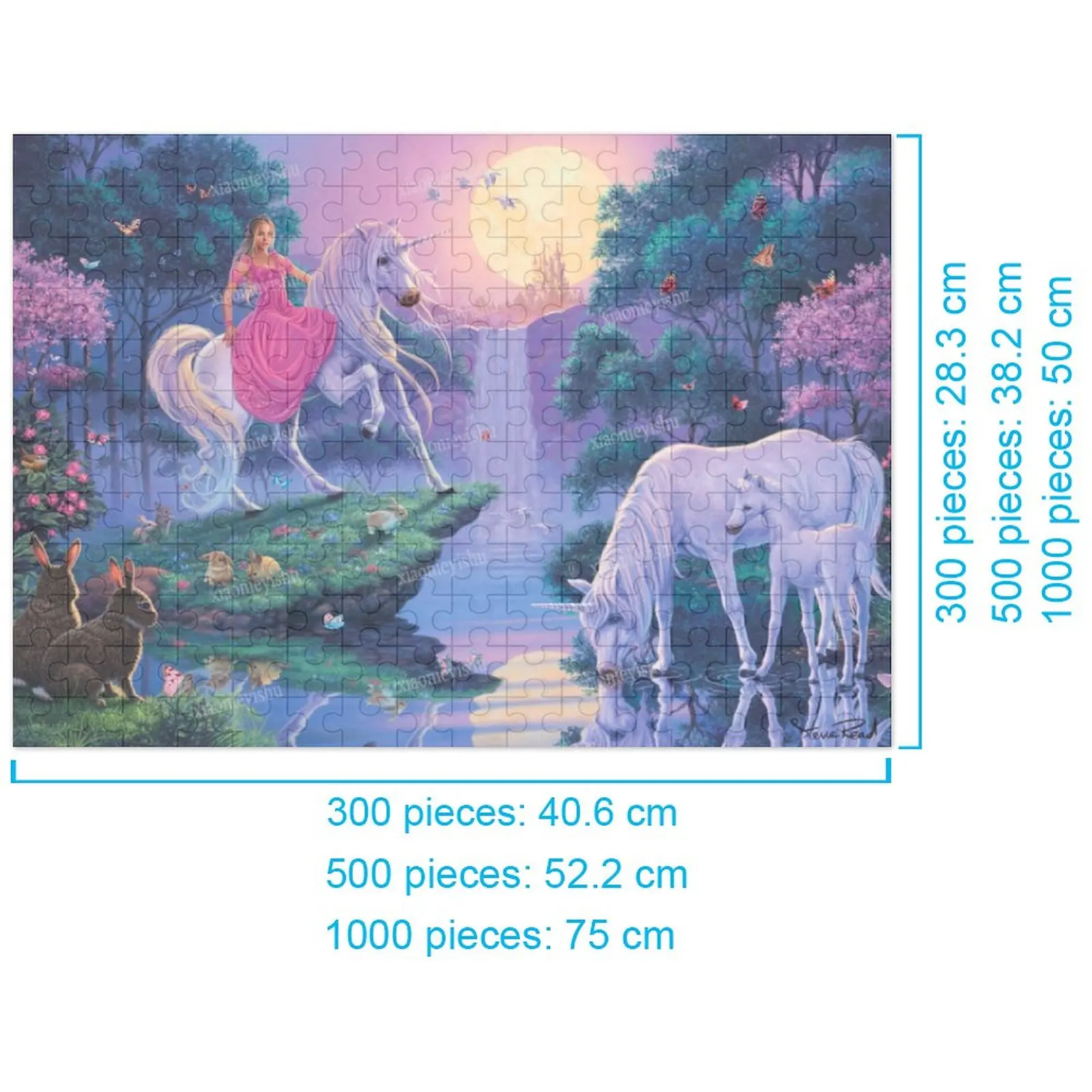 

Unicorn Wooden Puzzle 300 500 1000 Pieces Puzzle Family Game Gift Toy Comics Challenging Wall Decoration