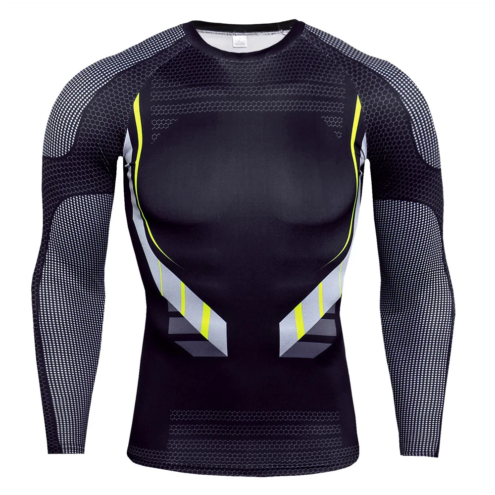 Рубашка с длинными рукавами Mma Rashguard Muay спортивная одежда в тайском стиле эластичная футболка для занятий боксом и фитнесом - Цвет: TC174 black