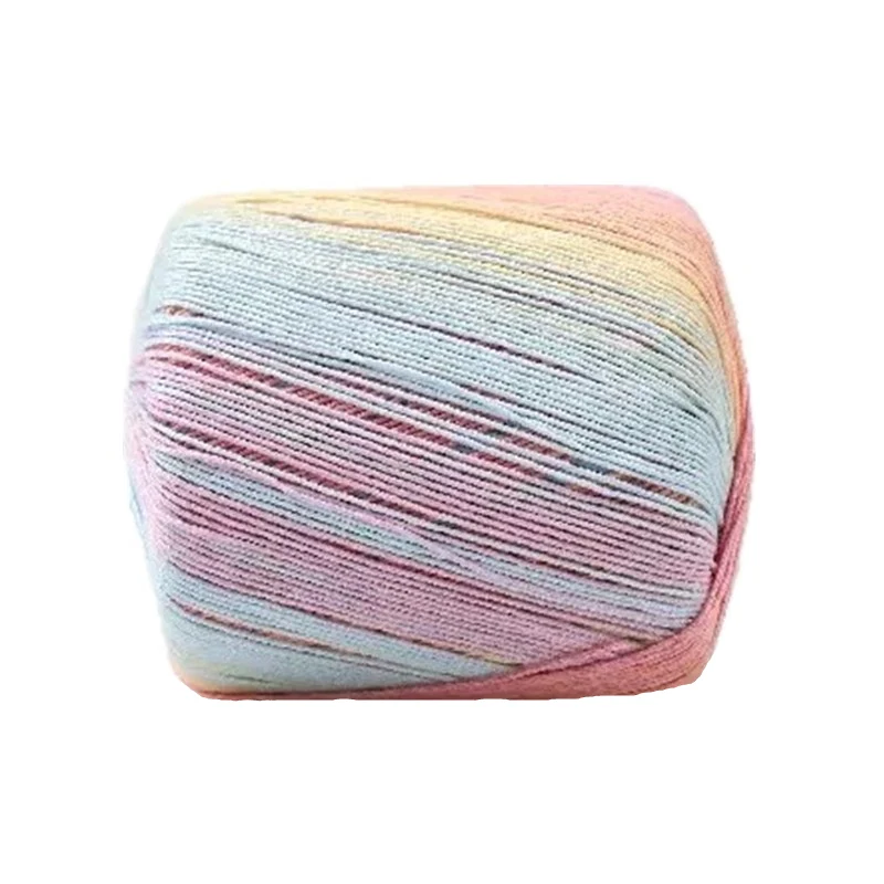 Спицы для вязания из 100% хлопка шерстяная пряжа необычная окрашенная кружевная